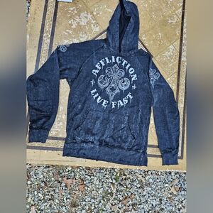 Black Affliction Hoodie like new